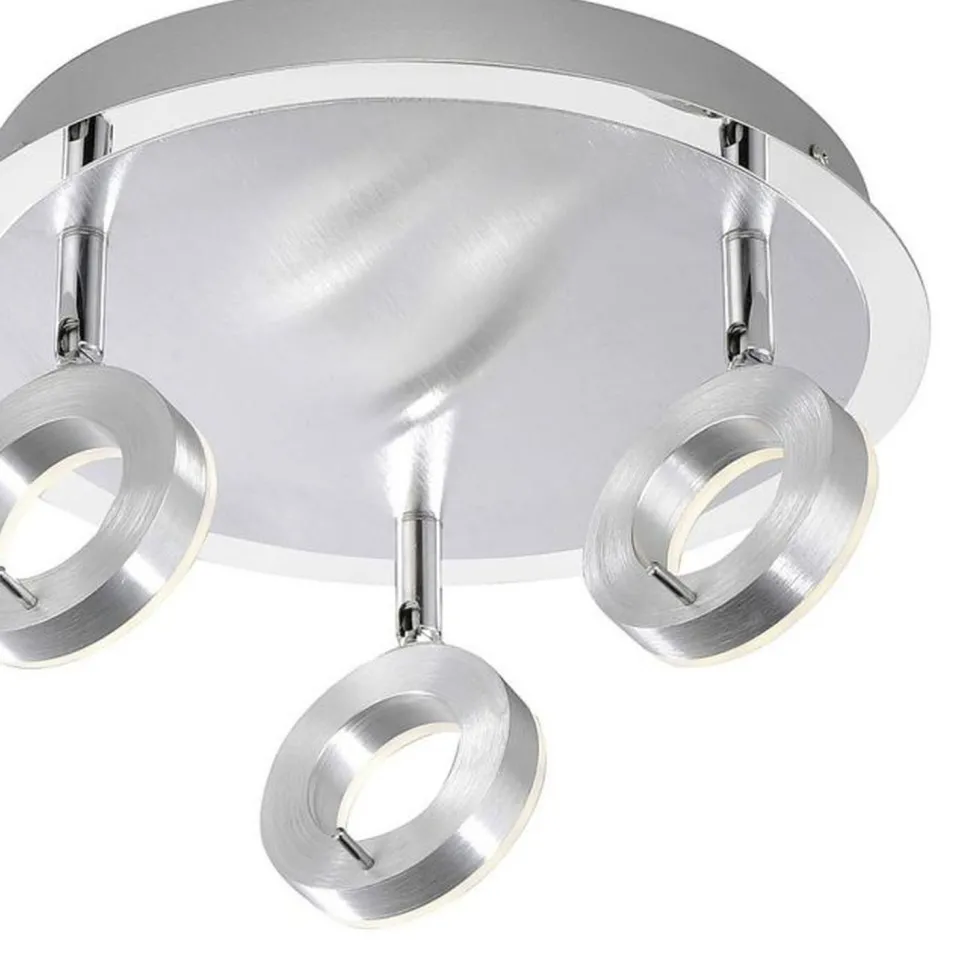 Flexibler LED Deckenstrahler in Aluminium IP44 Ø33,5 cm