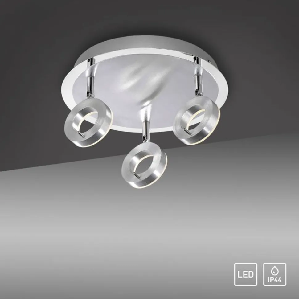 Flexibler LED Deckenstrahler in Aluminium IP44 Ø33,5 cm