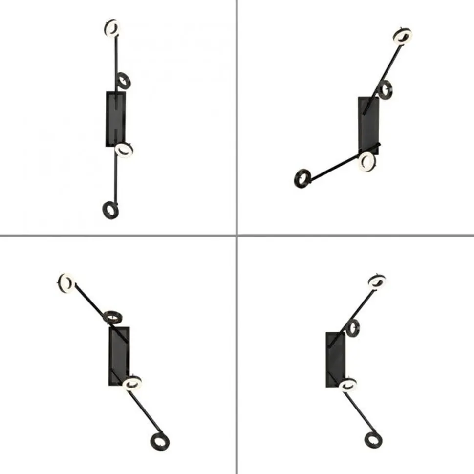 Flexibler LED Deckenstrahler Anthrazit IP44 94 cm 26 W