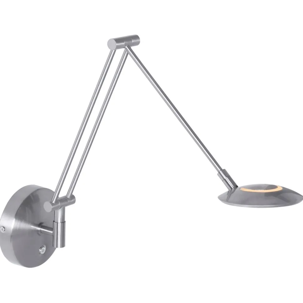 Flexibler LED Wandstrahler in Stahl mit Stecker dimmbar