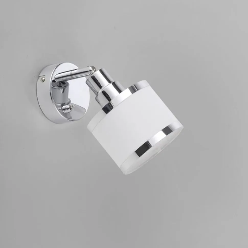 Flexibler Wandstrahler Chrom Metall E14 blendarm