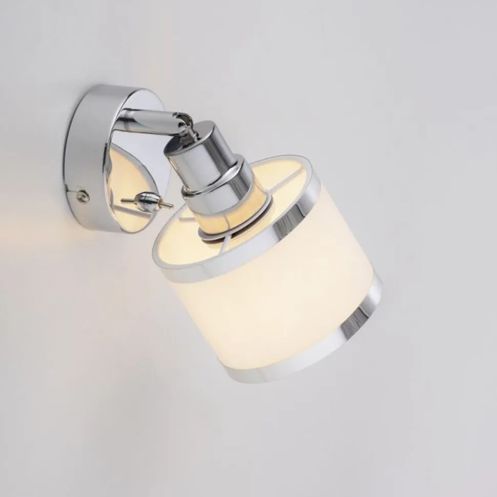 Flexibler Wandstrahler Chrom Metall E14 blendarm