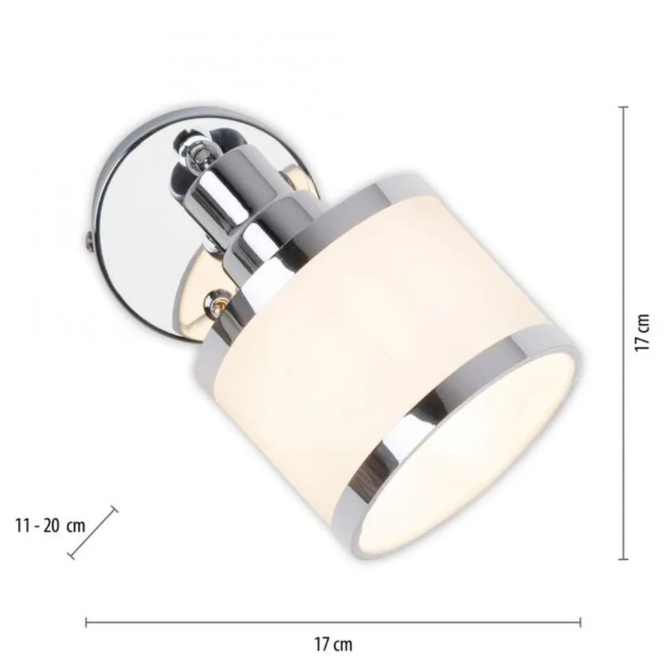 Flexibler Wandstrahler Chrom Metall E14 blendarm