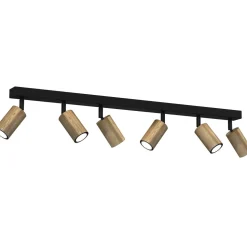 Flexibler XXL Deckenspot Holz Metall GU10 90 cm lang