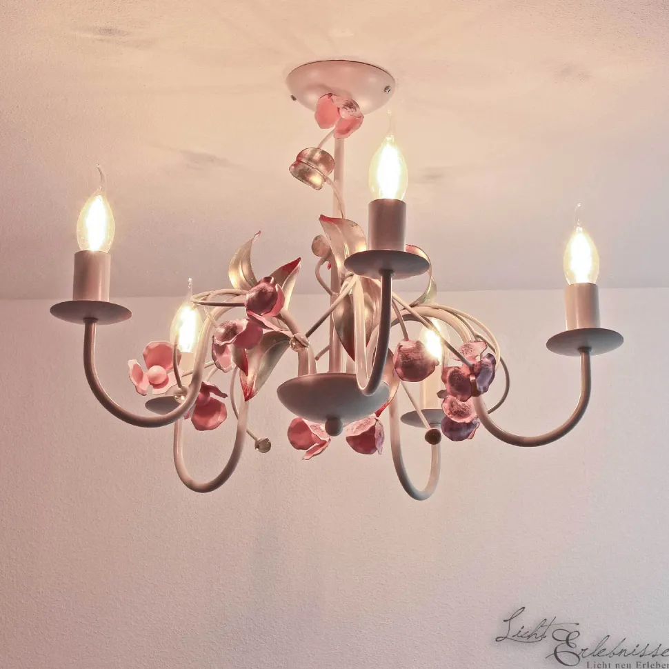 Florale Hängeleuchte Ø62cm 3-flmg