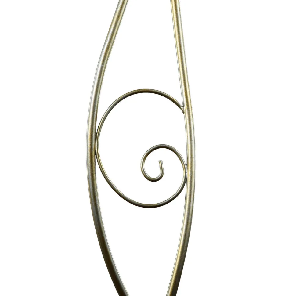 Florale Stehlampe Wohnzimmer in Gold Alabaster Glas