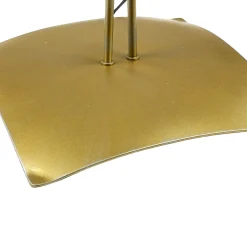 Florale Stehlampe Wohnzimmer in Gold Alabaster Glas