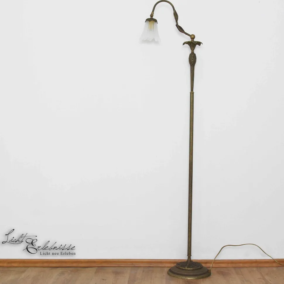 Florale Stehleuchte Weiß