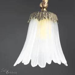 Florale Stehleuchte Weiß