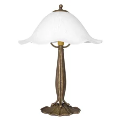 Florale Tischleuchte Mughetto Weiß