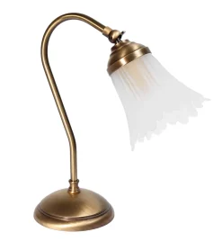 Florale Tischleuchte Weiß