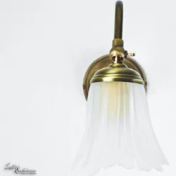 Florale Wandlampe Bronze Hell