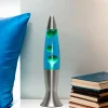 Fröhliche Lavalampe Blau Grün 40cm G9 Retro ANGELINA