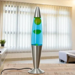 Frische Lavalampe Blau Gelb Retro Design JENNY