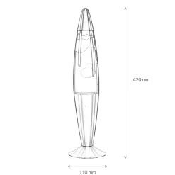 Frische Lavalampe Blau Gelb Retro Design JENNY