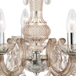 Funkelnder Kronleuchter Glas Kristall Ø 48 cm 5x E14