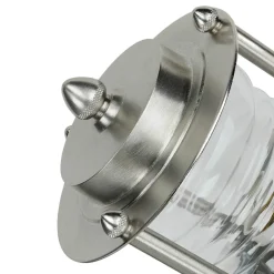 Garten Wegbeleuchtung in Nickel Echt-Messing H:29cm