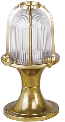 Gartenbeleuchtung Messing Maritim rund H:28cm