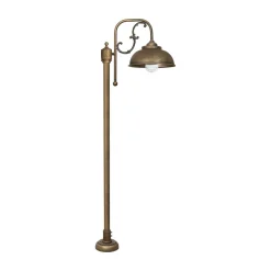 Gartenlaterne Messing Glas 148 cm in Bronze Antik IP44 E27