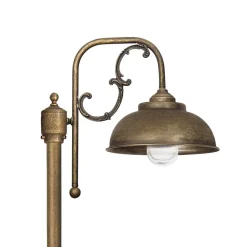 Gartenlaterne Messing Glas 148 cm in Bronze Antik IP44 E27
