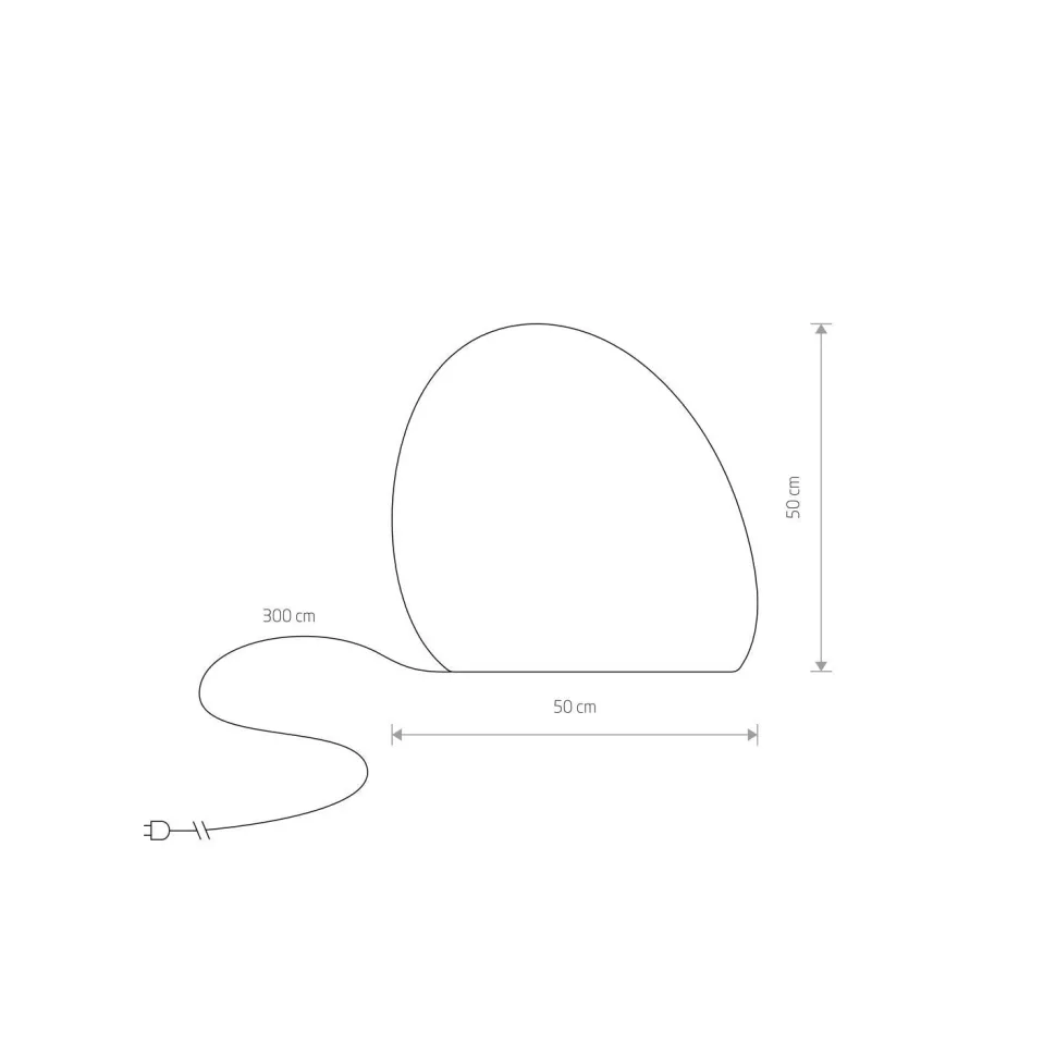 Gartenleuchte Dekorativ Weiß IP44 E27 50 cm Stecker Kabel