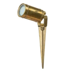Gartenleuchte Erdspieß Echt-Messing IP64 verstellbar