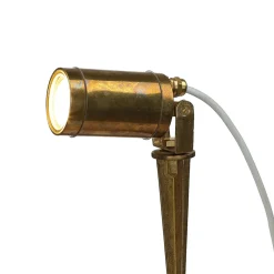 Gartenleuchte Erdspieß Echt-Messing IP64 verstellbar