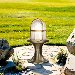 Gartenleuchte Messing 28cm hoch rostfrei SANTORIN