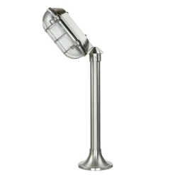 Gartenleuchte Messing H:62cm in Nickel Weg Terrasse