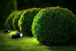 Gartenstrahler Erdspieß IP54 GU10 Schwarz Alu Glas verstellbar