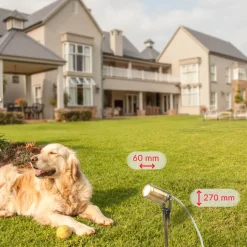 Gartenstrahler mit Erdspieß Messing massiv GU10 IP64