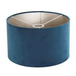 Gemütliche Hängelampe Schwarz Blau Metall Stoff 140 cm