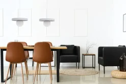 Gemütliche Pendelleuchte Glas Metall Weiß E27 Ø30 cm