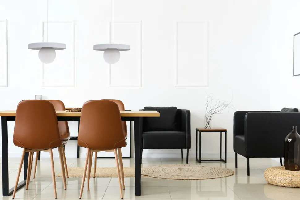 Gemütliche Pendelleuchte Glas Metall Weiß E27 Ø30 cm