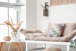 Gemütliche Pendelleuchte Glas Metall Weiß E27 Ø30 cm