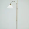 Gemütliche Stehlampe Berliner Messing Glas E27 160 cm