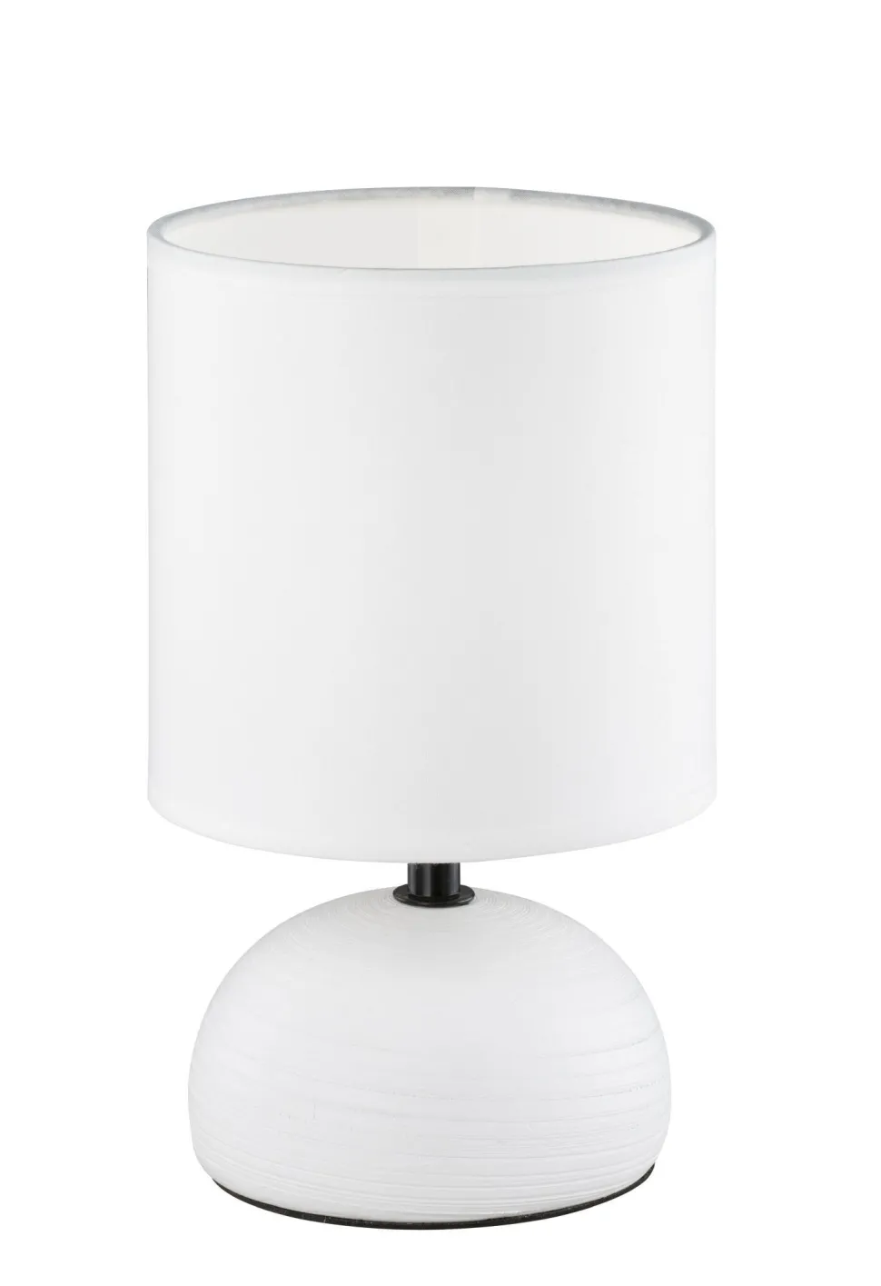 Gemütliche Tischlampe Stoff Keramik E14 23 cm blendarm