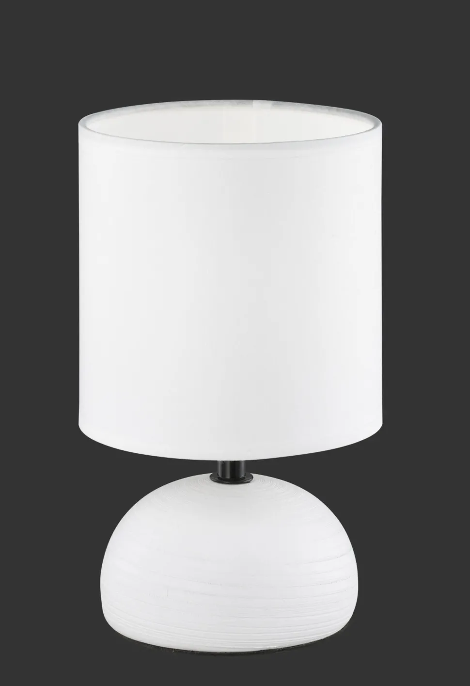 Gemütliche Tischlampe Stoff Keramik E14 23 cm blendarm