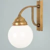Gemütliche Wandlampe Berliner Messing Glas E27 blendarm