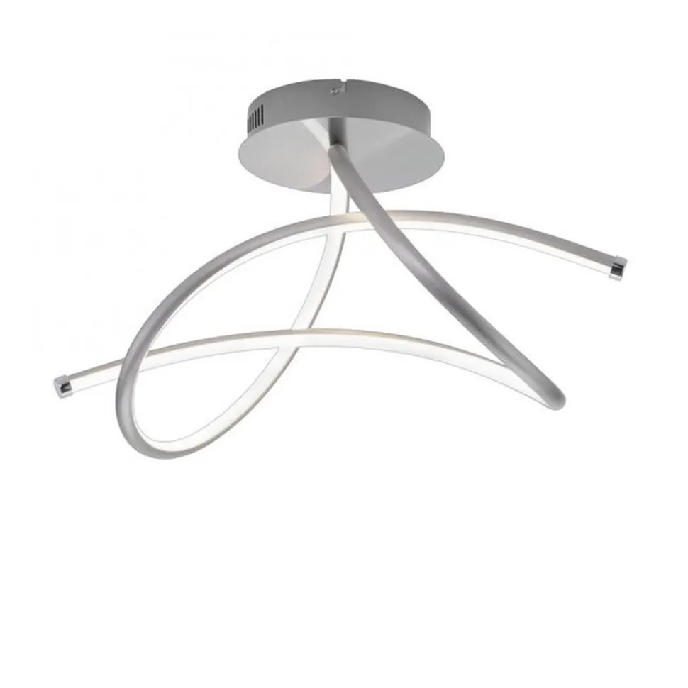 Geschwungene LED Deckenlampe in Stahl 3000 K warmweiß