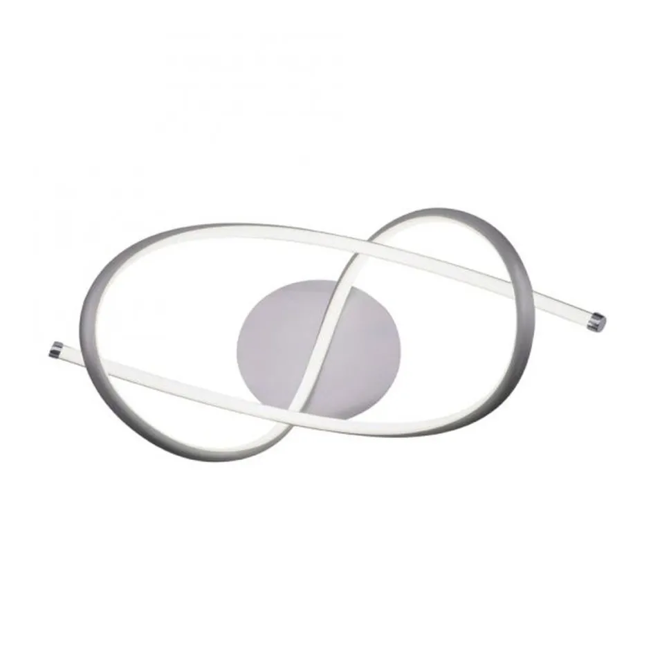 Geschwungene LED Deckenlampe in Stahl 3000 K warmweiß