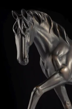 Gestell für Tischlampe Pferd Resin in Bronze antik 49cm