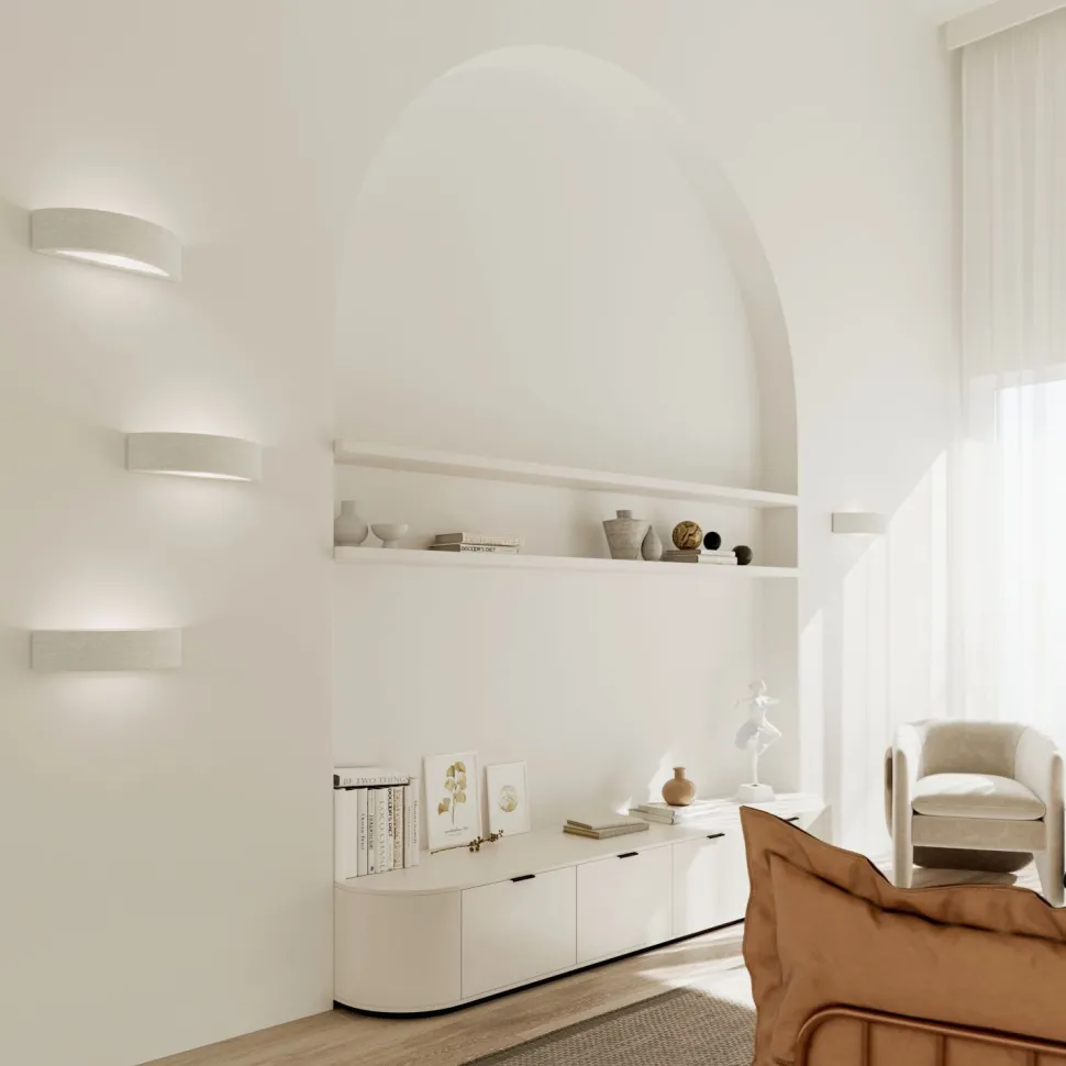 Gipslampe Weiß Bemalbar elegantes Licht E27 ORION