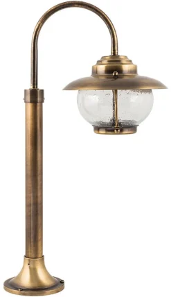 Glanzvolle Gartenleuchte Messing Glas Weg Premium