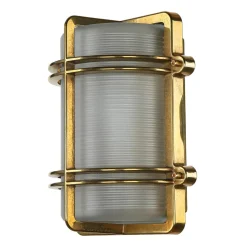 Glanzvolle Schiffslampe TOMASO Messing IP54