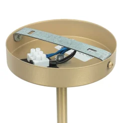 Gold Deckenlampe Metall Glas satiniert G9 5-flammig