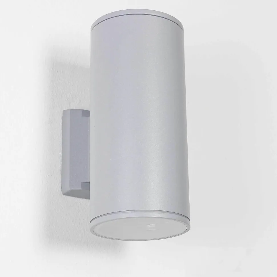 Graue Außenlampe HAMBURG 24cm hoch Up Down modern