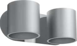 Graue Wandleuchte Aluminium Modern Up Down 2x G9