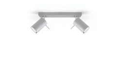 Grauer Deckenstrahler ETNA L:30cm 2x GU10