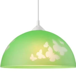 Grüne Kinderzimmerlampe rund Mädchen farbenfroh